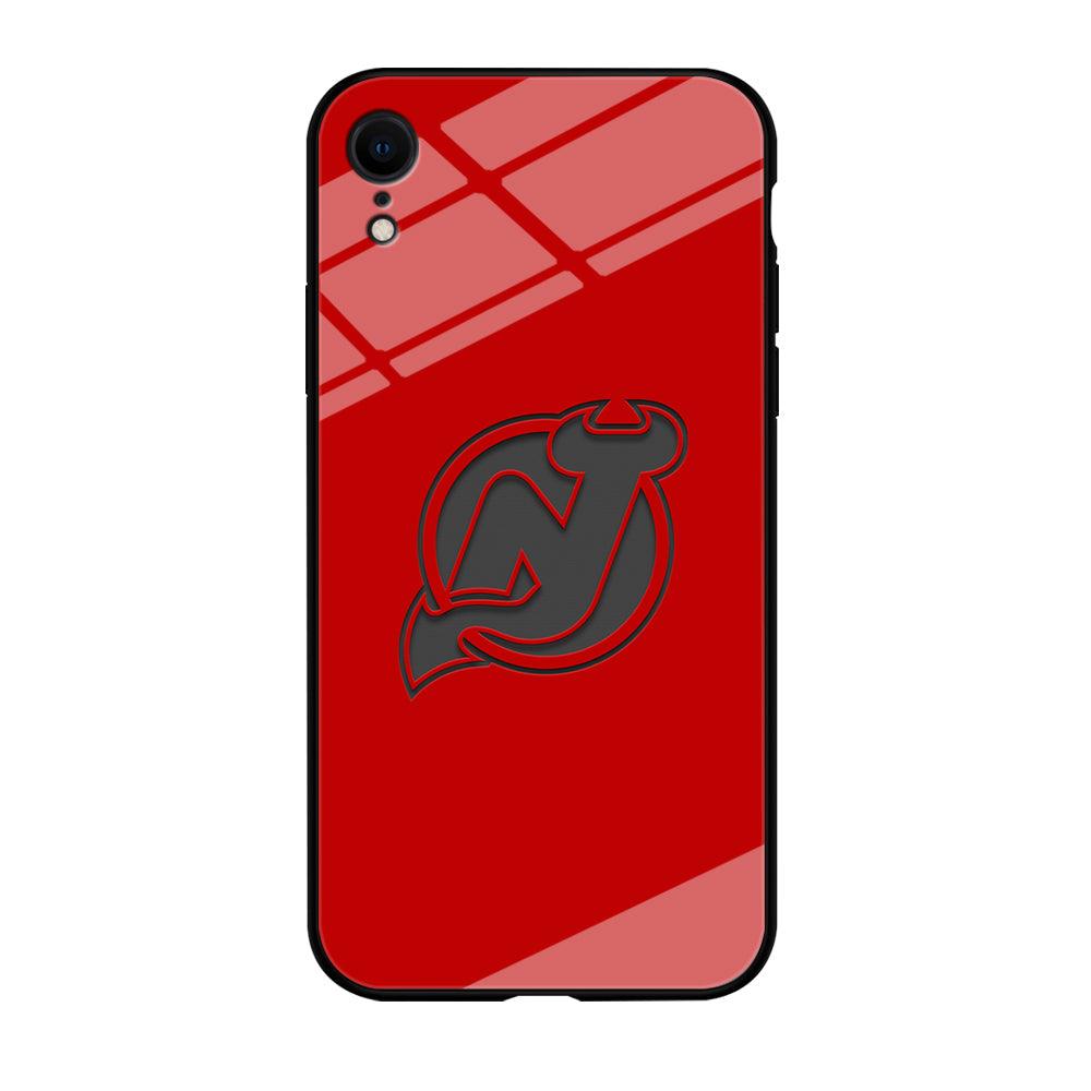 New Jersey Devils Grey Back Wall iPhone XR Case-Oxvistore