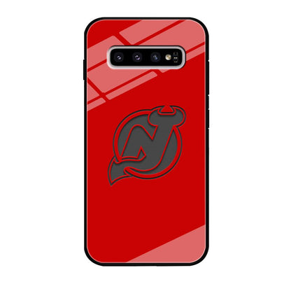 New Jersey Devils Grey Back Wall Samsung Galaxy S10 Plus Case-Oxvistore