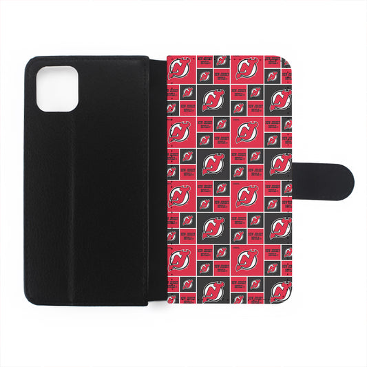 New Jersey Devils Pattern Flip Wallet Phone Case