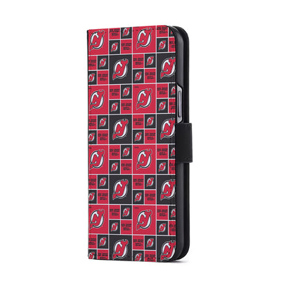 New Jersey Devils Pattern Flip Wallet Phone Case