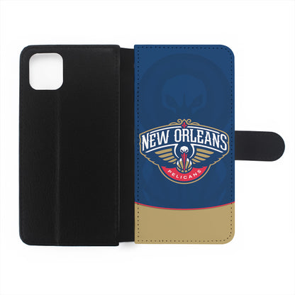 New Orleans Pelicans Logo Flip Wallet Phone Case