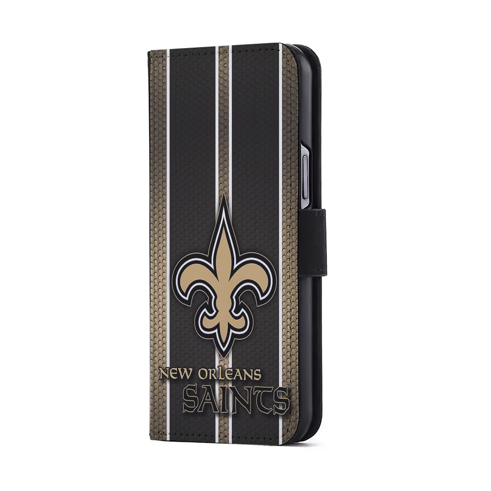 New Orleans Saints Logo Flip Wallet Phone Case