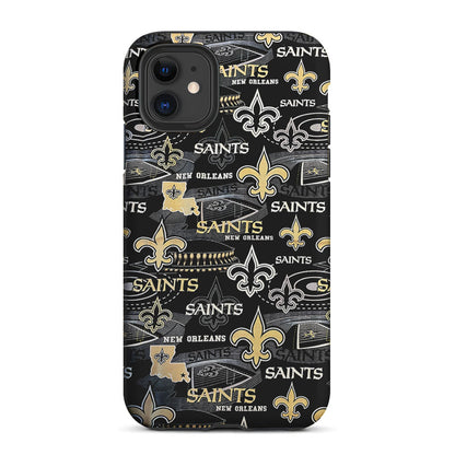 New Orleans Saints Pattern 2 in 1 Tough Phone Case