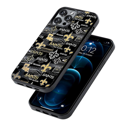 New Orleans Saints Pattern 2D Rubber Phone Case-Oxvistore