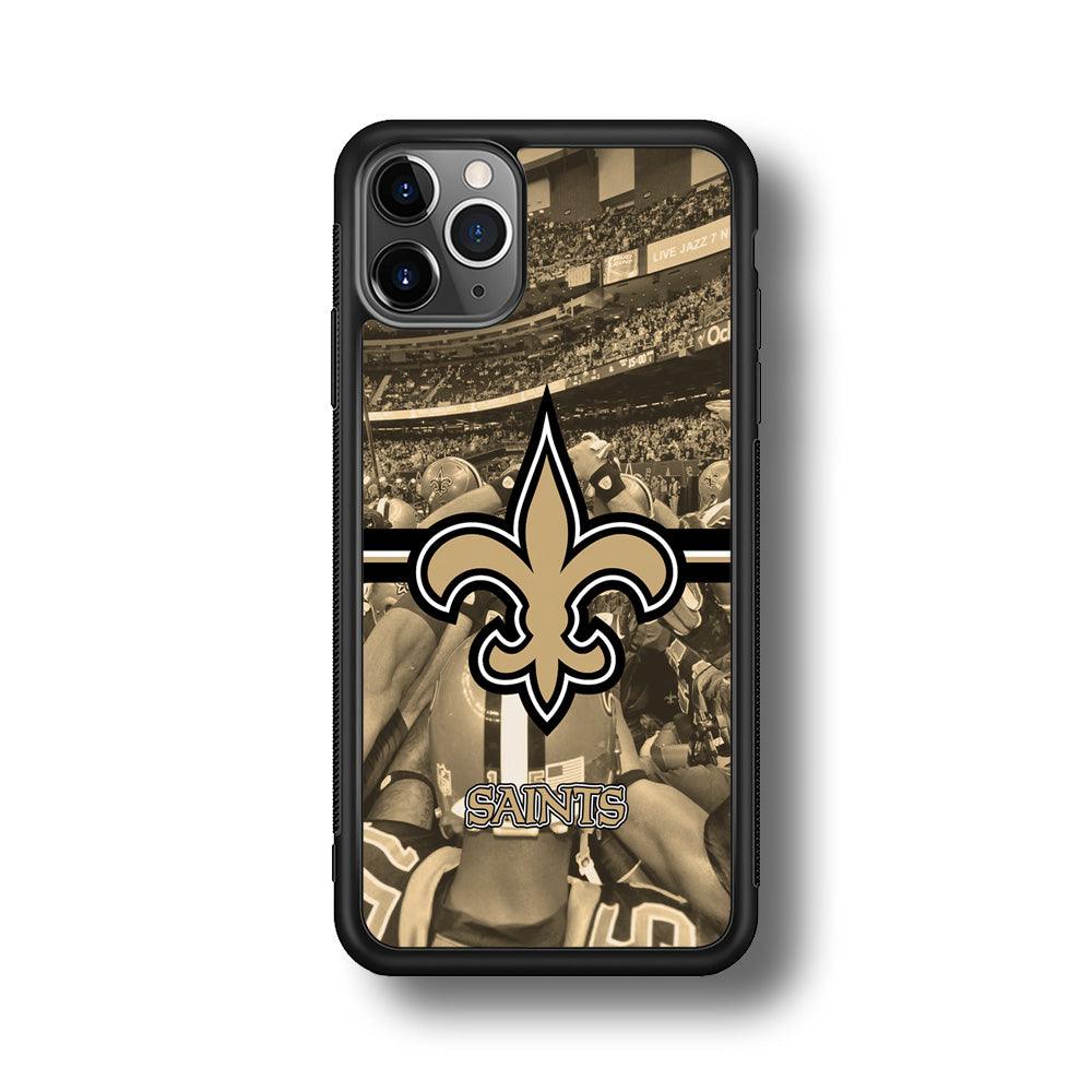 New Orleans Saints Winning The Game iPhone 11 Pro Case-Rubber Black (2D Case)-Oxvistore