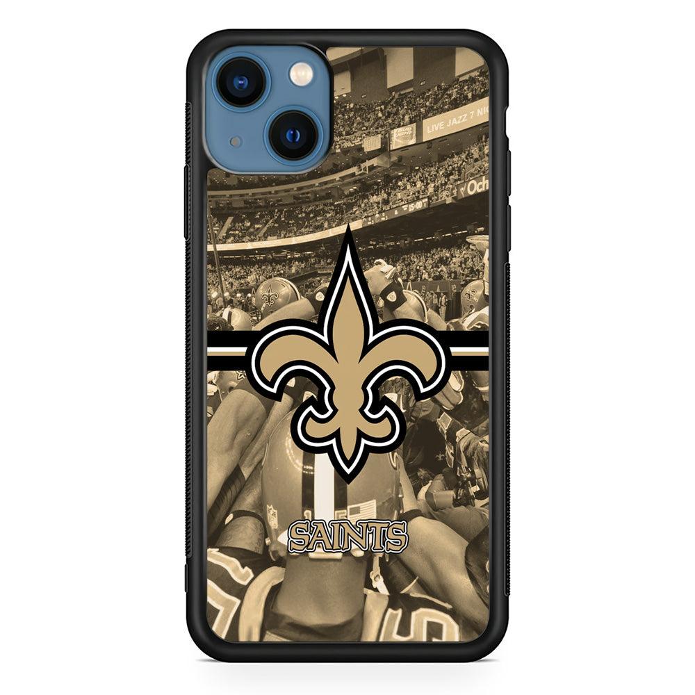 New Orleans Saints Winning The Game iPhone 15 Case-Rubber Black (2D Case)-Oxvistore