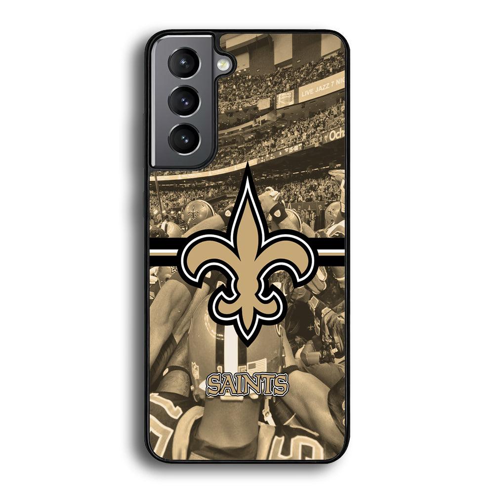 New Orleans Saints Winning The Game Samsung Galaxy S24 Case-Rubber Black (2D Case)-Oxvistore