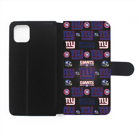 New York Giants Logo Pattern Flip Wallet Phone Case