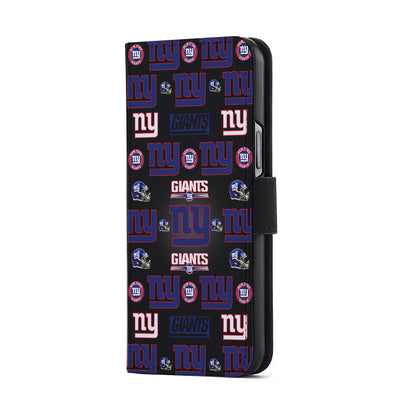 New York Giants Logo Pattern Flip Wallet Phone Case