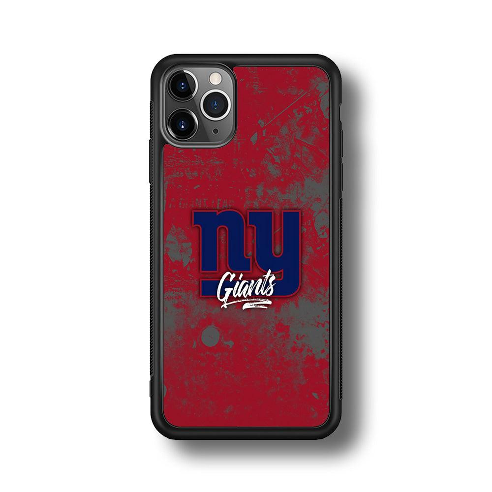 New York Giants Shadows of Passion iPhone 11 Pro Case-Rubber Black (2D Case)-Oxvistore