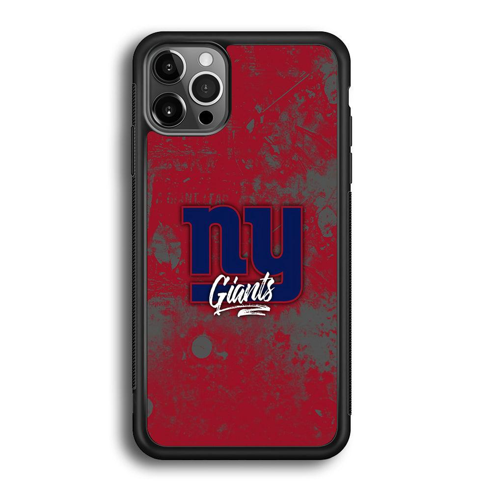 New York Giants Shadows of Passion iPhone 12 Pro Case-Rubber Black (2D Case)-Oxvistore