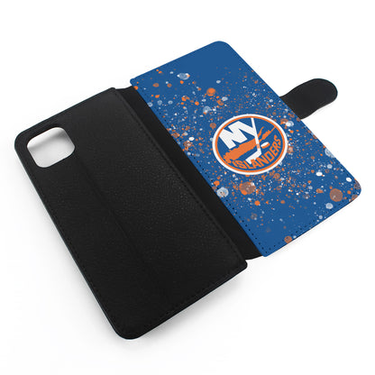 New York Islanders Art Flip Wallet Phone Case