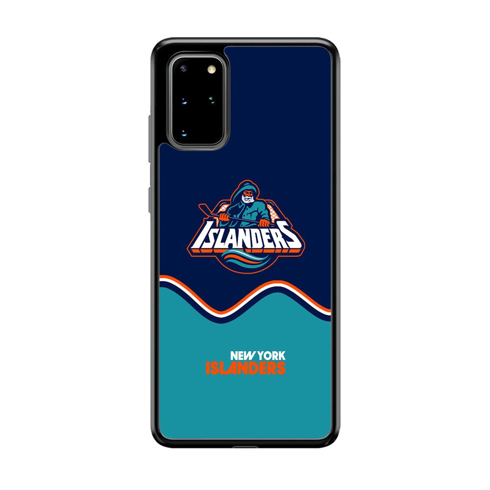 New York Islanders Waving The Ice Samsung Galaxy S20 Plus Case-Rubber Black (2D Case)-Oxvistore