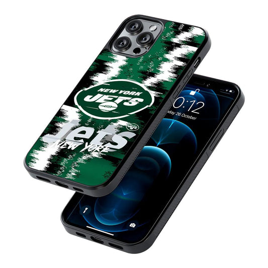 New York Jets Abstract Color 2D Rubber Phone Case-Oxvistore