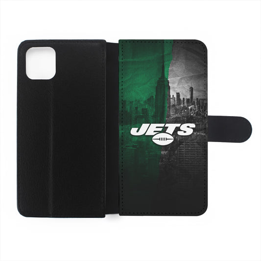 New York Jets City Background Flip Wallet Phone Case