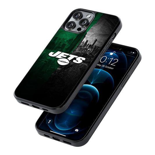 New York Jets City Background 2D Rubber Phone Case-Oxvistore