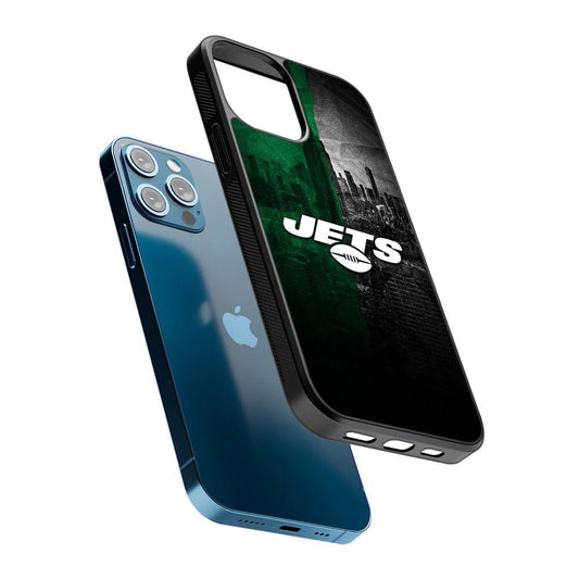New York Jets City Background 2D Rubber Phone Case-Oxvistore