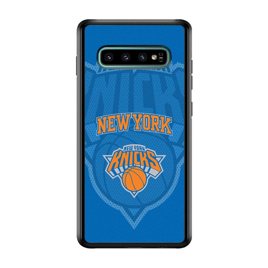 New York Knicks The Ball Blue Patern Samsung Galaxy S10 Case-Oxvistore