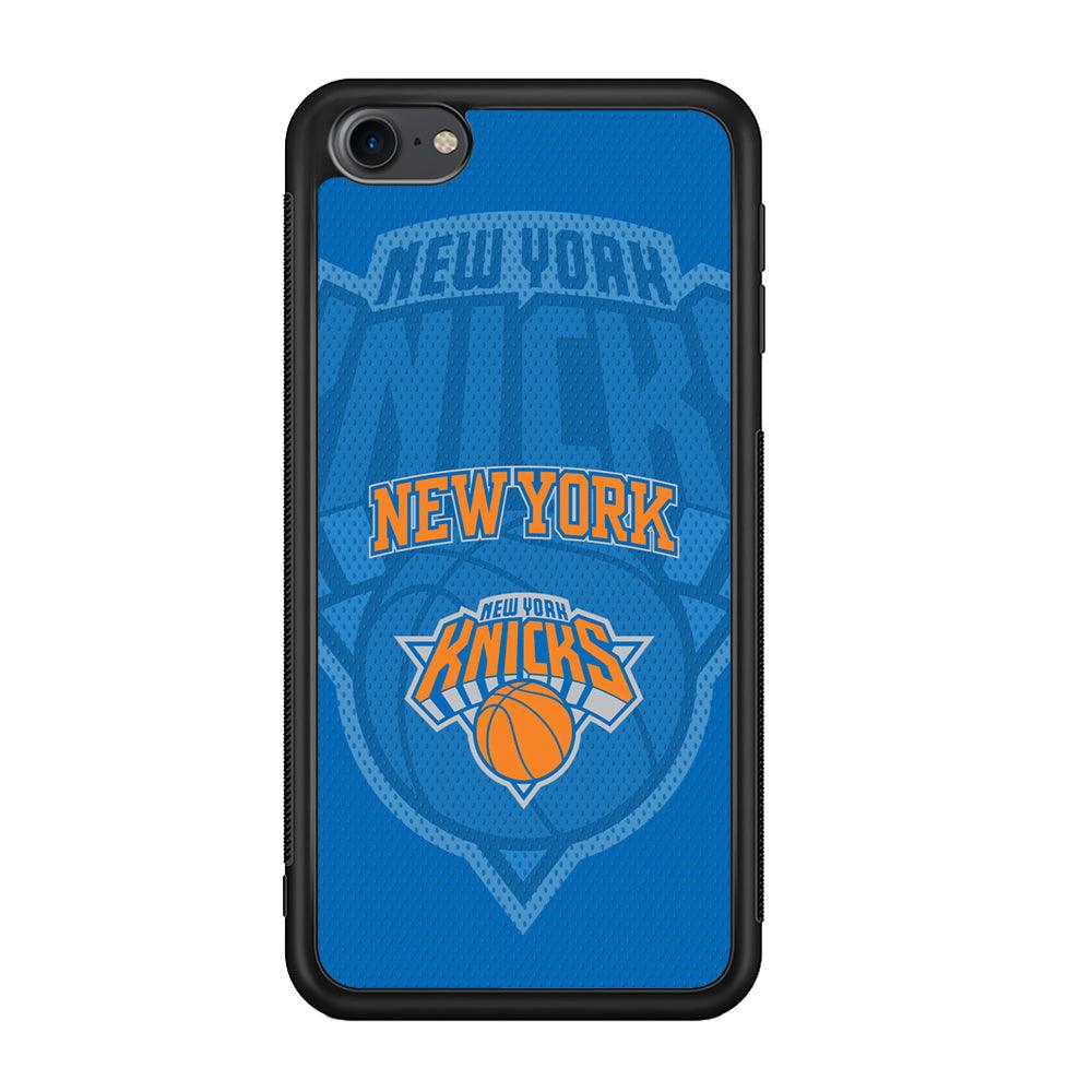 New York Knicks The Ball Blue Patern iPod Touch 6 Case-Rubber Black (2D Case)-Oxvistore