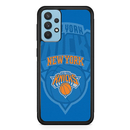 New York Knicks The Ball Blue Patern Samsung Galaxy A32 Case-Oxvistore