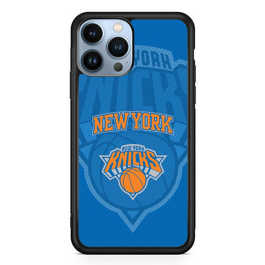 New York Knicks The Ball Blue Patern iPhone 15 Pro Max Case-Oxvistore