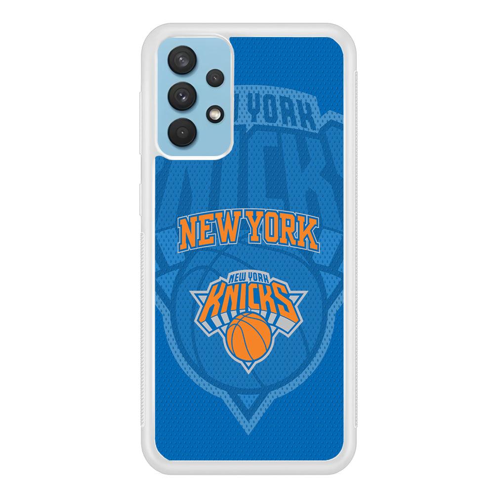 New York Knicks The Ball Blue Patern Samsung Galaxy A32 Case-Oxvistore