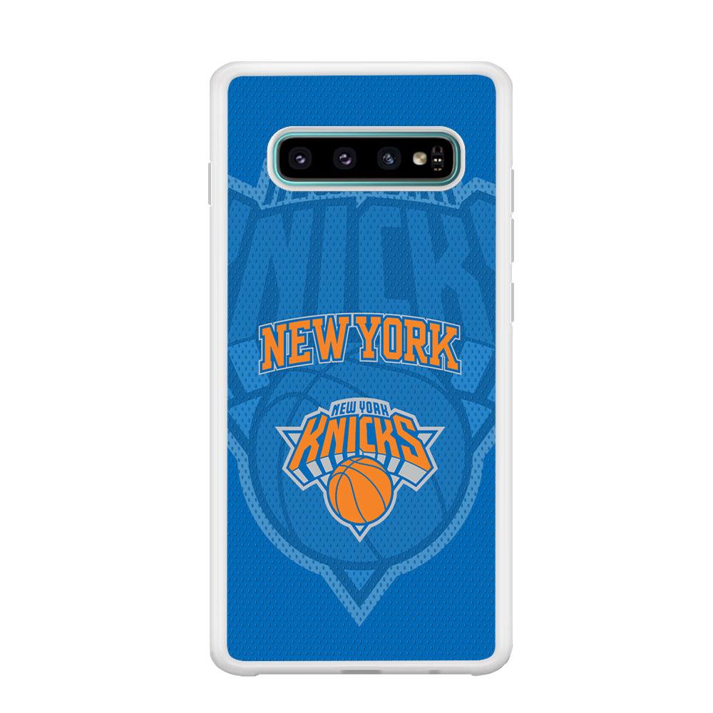 New York Knicks The Ball Blue Patern Samsung Galaxy S10 Plus Case-Oxvistore