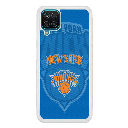 New York Knicks The Ball Blue Patern Samsung Galaxy A12 Case-Oxvistore