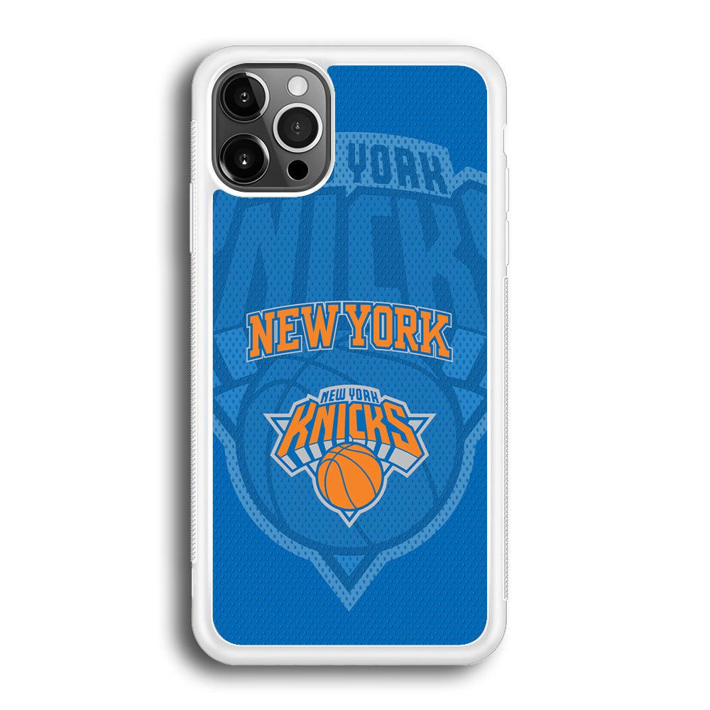 New York Knicks The Ball Blue Patern iPhone 12 Pro Max Case-Oxvistore