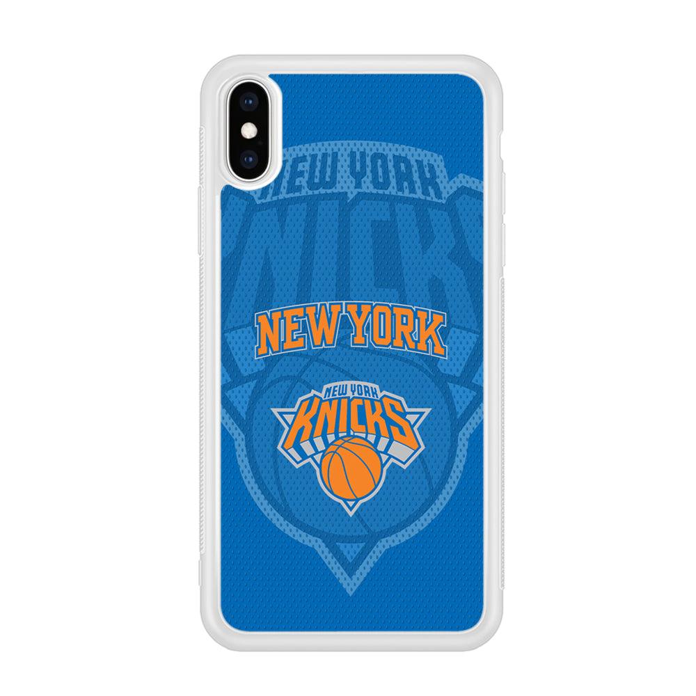 New York Knicks The Ball Blue Patern iPhone Xs Max Case-Oxvistore