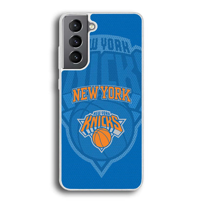 New York Knicks The Ball Blue Patern Samsung Galaxy S21 Plus Case-Oxvistore