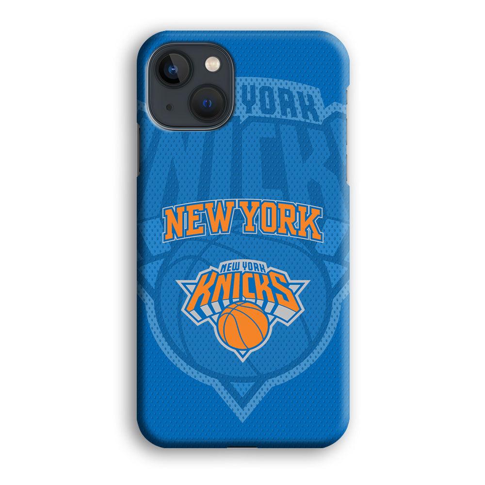 New York Knicks The Ball Blue Patern iPhone 15 Plus Case-Oxvistore