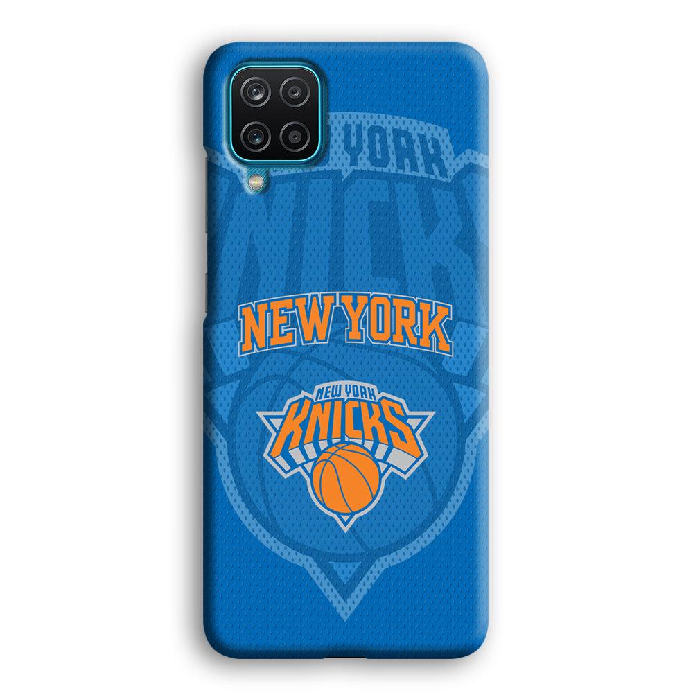 New York Knicks The Ball Blue Patern Samsung Galaxy A12 Case-Oxvistore