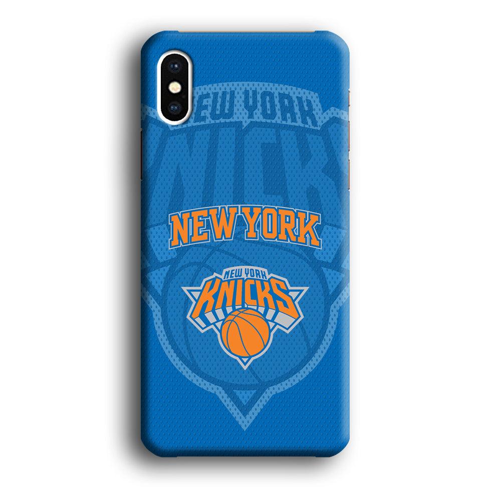 New York Knicks The Ball Blue Patern iPhone Xs Max Case-Oxvistore