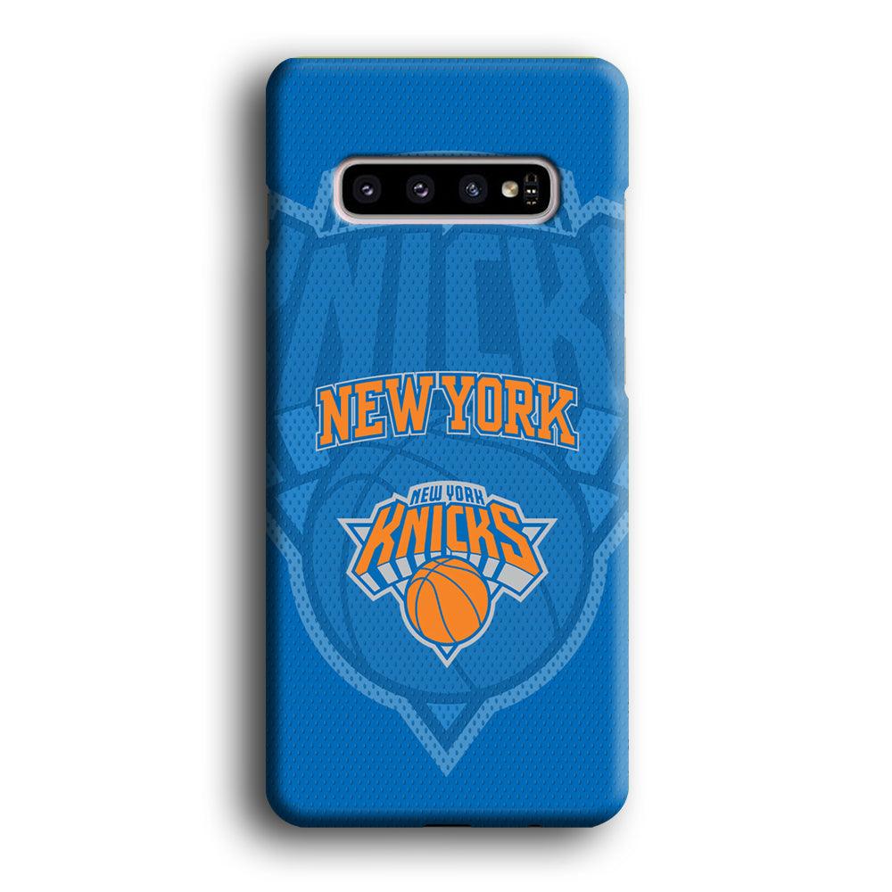 New York Knicks The Ball Blue Patern Samsung Galaxy S10 Plus Case-Oxvistore