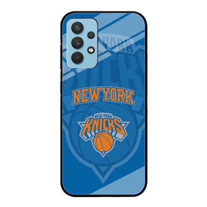 New York Knicks The Ball Blue Patern Samsung Galaxy A32 Case-Oxvistore