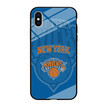 New York Knicks The Ball Blue Patern iPhone Xs Max Case-Oxvistore