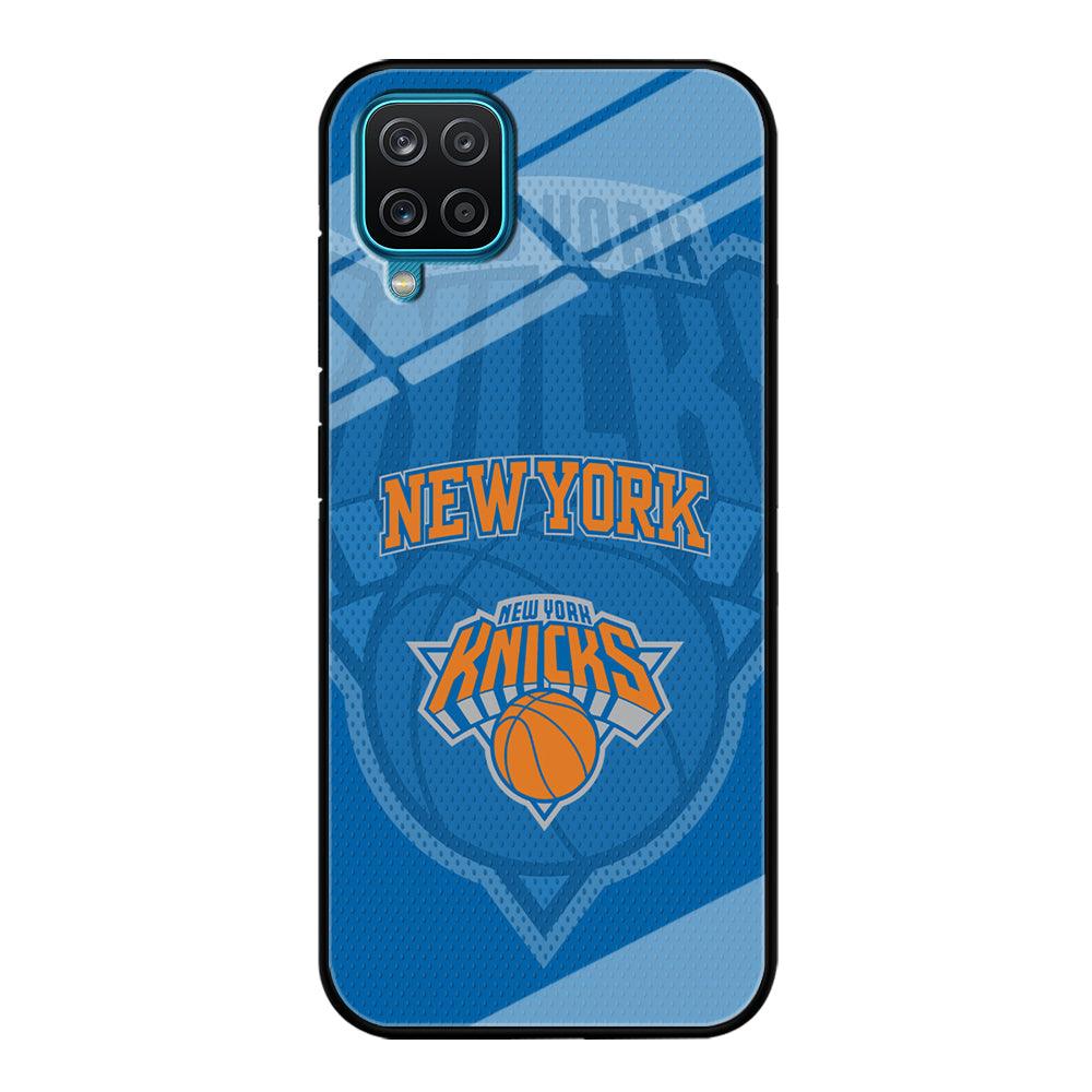 New York Knicks The Ball Blue Patern Samsung Galaxy A12 Case-Oxvistore