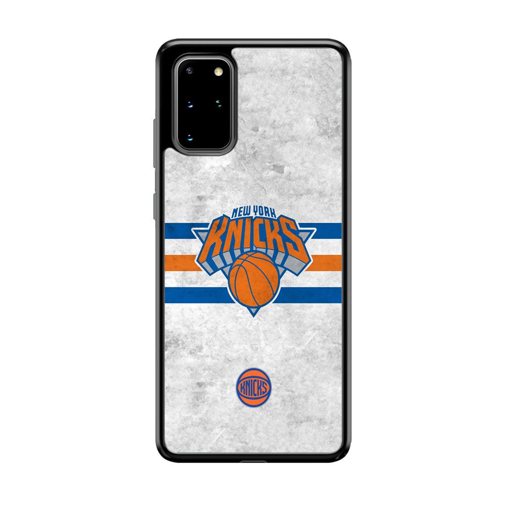 New York Knicks on Old Wall Samsung Galaxy S20 Plus Case-Rubber Black (2D Case)-Oxvistore