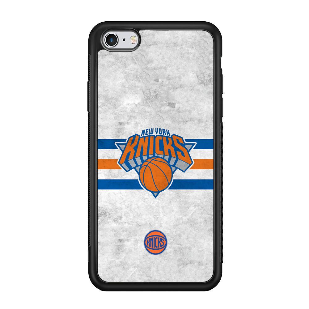 New York Knicks on Old Wall iPhone 6 Plus | 6s Plus Case-Rubber Black (2D Case)-Oxvistore