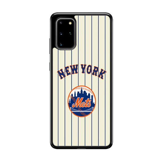 New York Mets Emblem of The City Samsung Galaxy S20 Plus Case-Rubber Black (2D Case)-Oxvistore