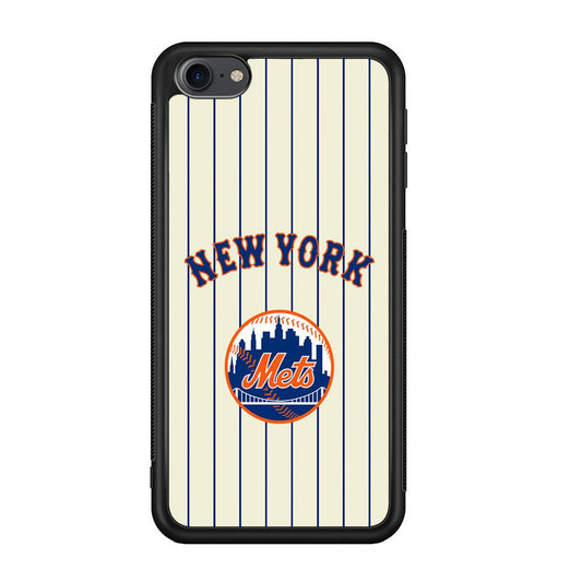 New York Mets Emblem of The City iPod Touch 6 Case-Rubber Black (2D Case)-Oxvistore
