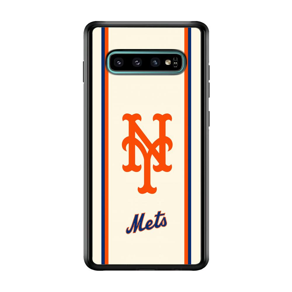 New York Mets Meet The Light Samsung Galaxy S10 Case-Rubber Black (2D Case)-Oxvistore
