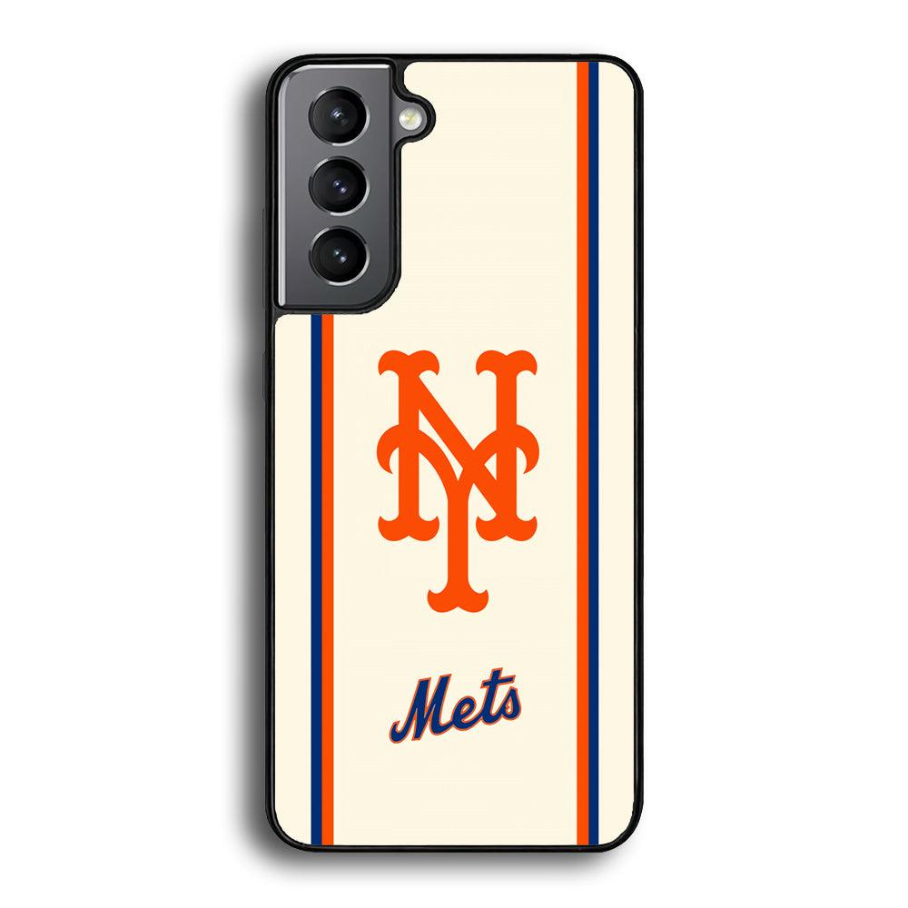 New York Mets Meet The Light Samsung Galaxy S23 Case-Rubber Black (2D Case)-Oxvistore