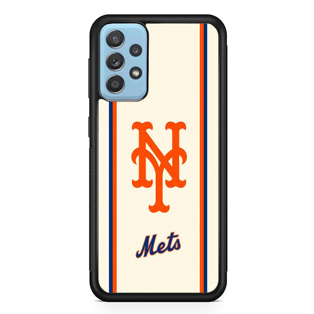 New York Mets Meet The Light Samsung Galaxy A72 Case-Rubber Black (2D Case)-Oxvistore