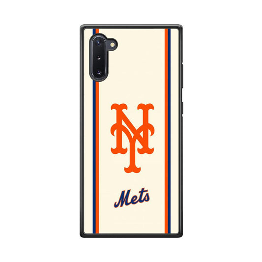 New York Mets Meet The Light Samsung Galaxy Note 10 Case-Rubber Black (2D Case)-Oxvistore