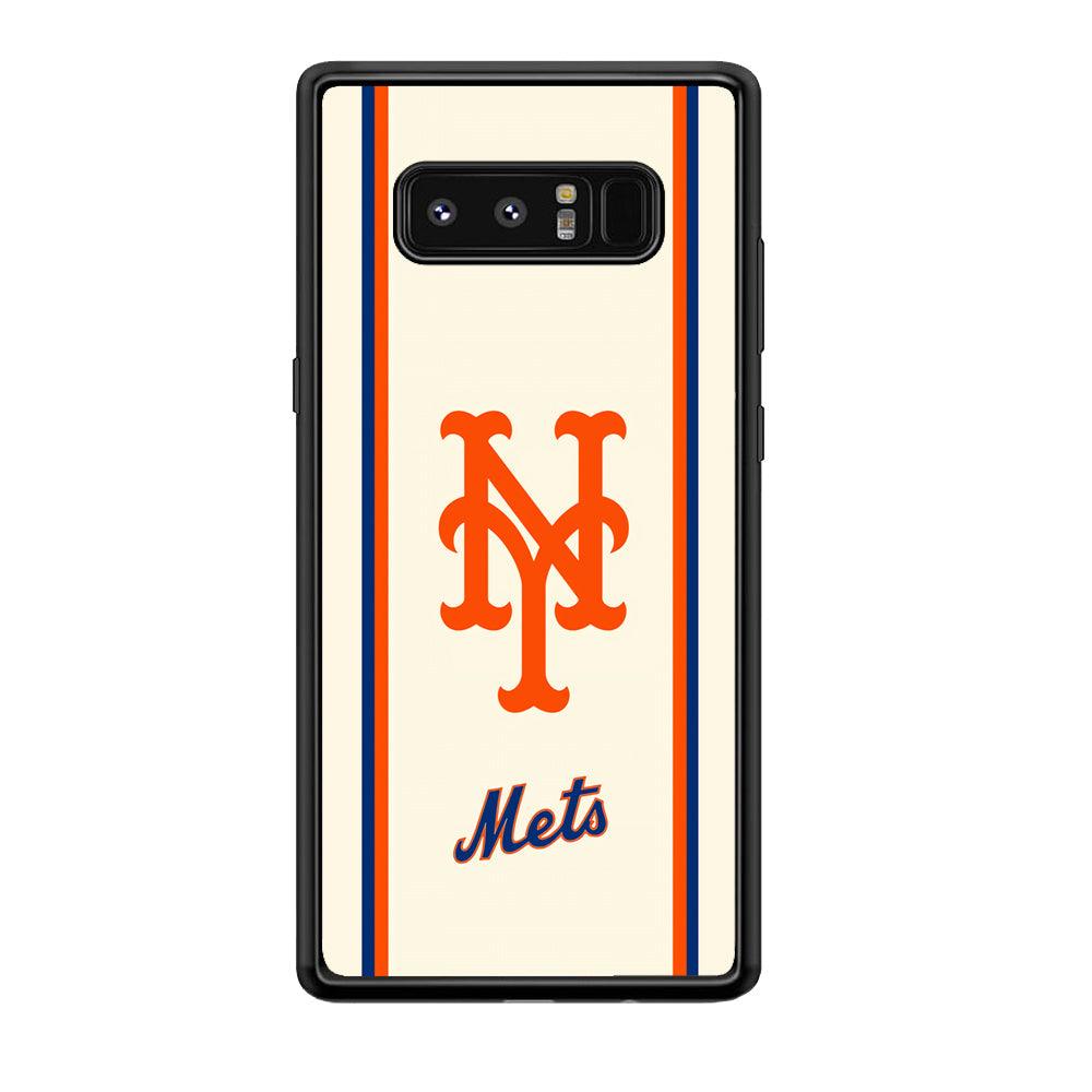 New York Mets Meet The Light Samsung Galaxy Note 8 Case-Rubber Black (2D Case)-Oxvistore