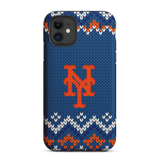 New York Mets Pattern 2 in 1 Tough Phone Case