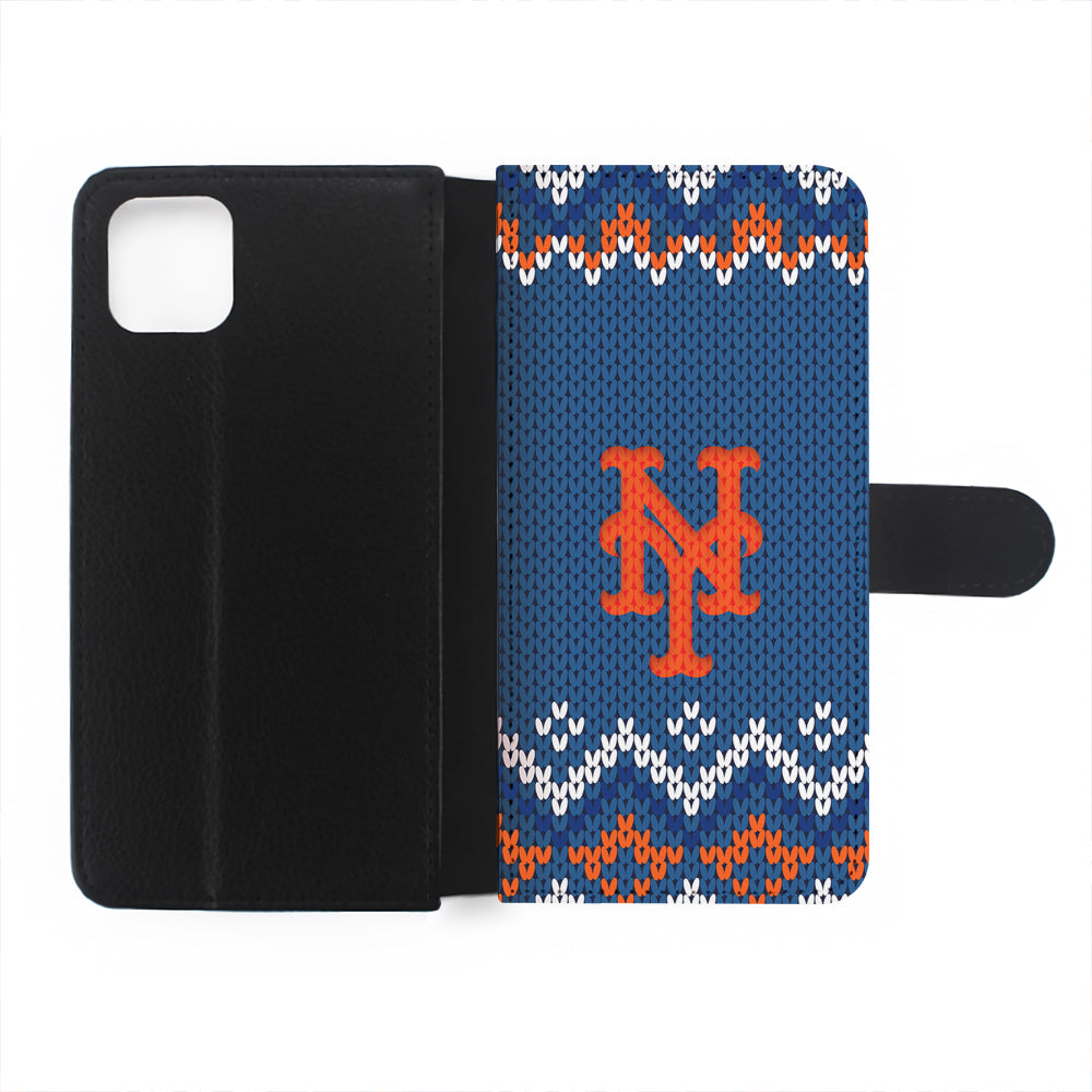 New York Mets Pattern Flip Wallet Phone Case