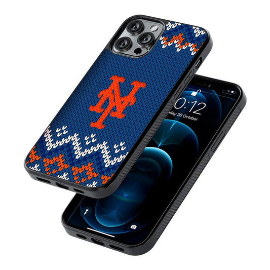 New York Mets Pattern 2D Rubber Phone Case-Oxvistore